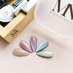 5 Colors Cat Eye Gel Nail Polish Set with 2 Pcs Magnet