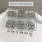 Bow Charm - 6-Grid Metallic Alloy Nail Accessories Easy-to-Apply for Creative Eye-Catching Manicures