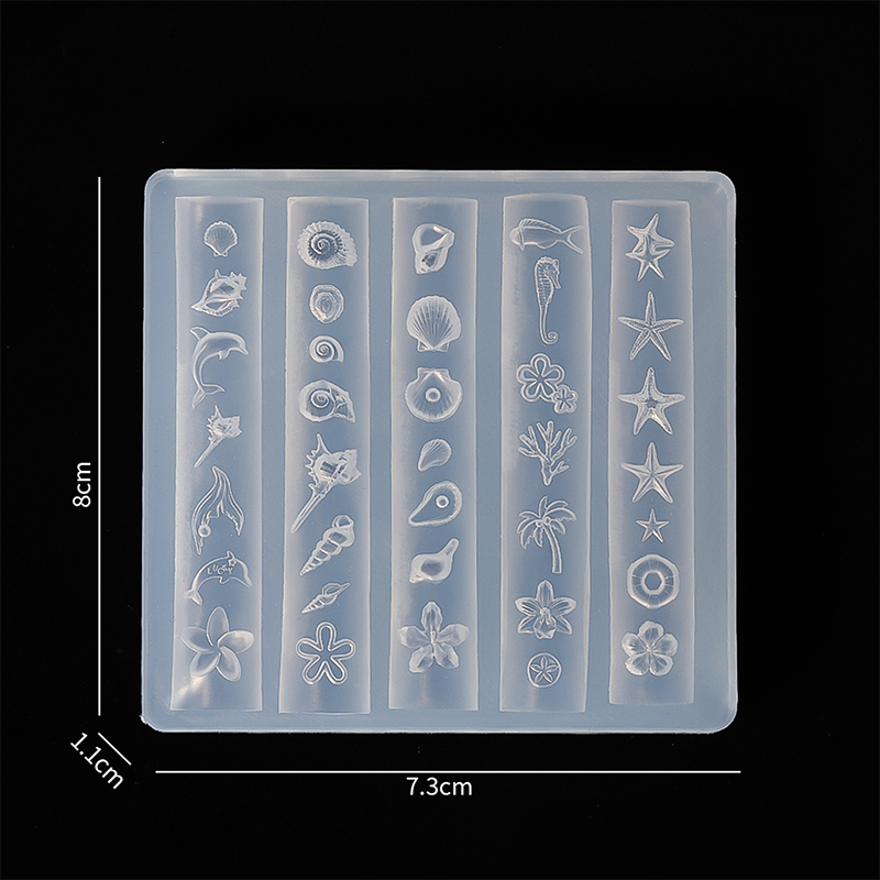Ocean Silicone Mold - 5D Nail Art Charm Sculpture Decoration Carving Templates for DIY Precise Pattern
