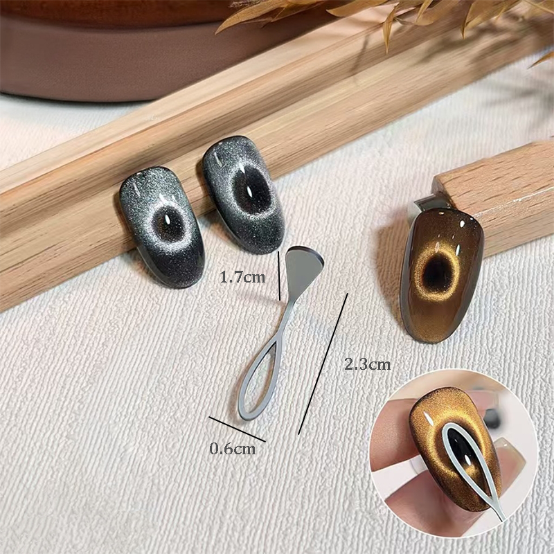 O-shaped Nail Magnet for Beginner Professional - Cosmic Black Pattern Designs Cat Eye Magnet Tool for Nail Art