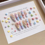 Heart Silicone Mold - Deep Groove for 3D Nail Charm Star Nail Art Sculpture Decoration Carving Templates for DIY Precise Pattern