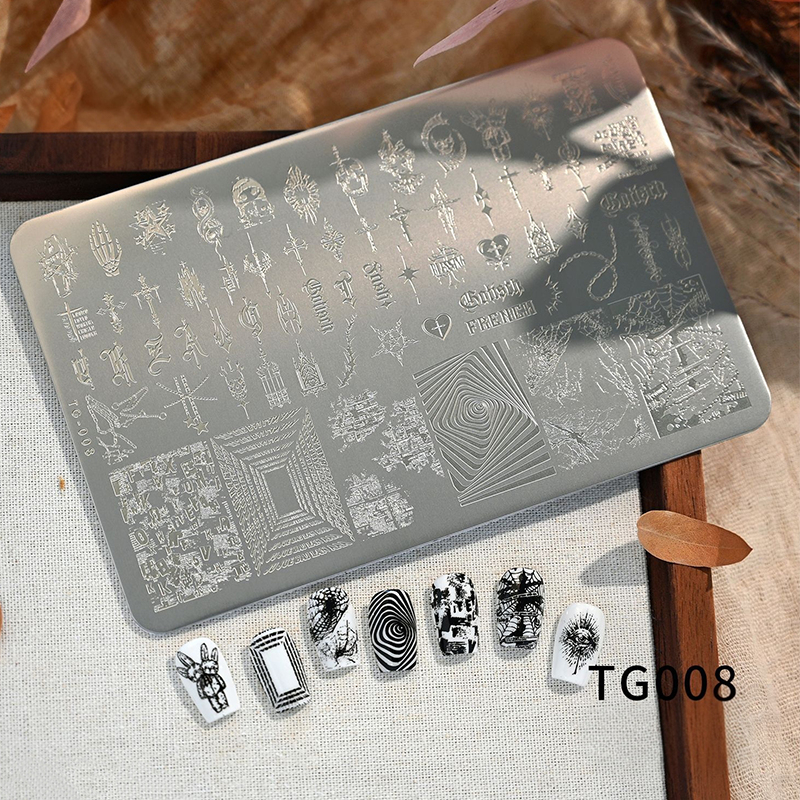 Cross Stamping Plate -Cross Nail Art for DIY Manicure Salon Design Supplies Tools