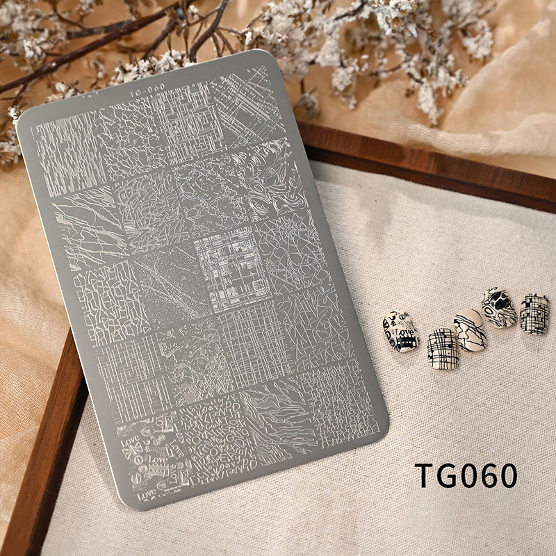 Background Stamping Plate - Gothic-style Background Nail Art for DIY Manicure Salon Design Supplies Tools