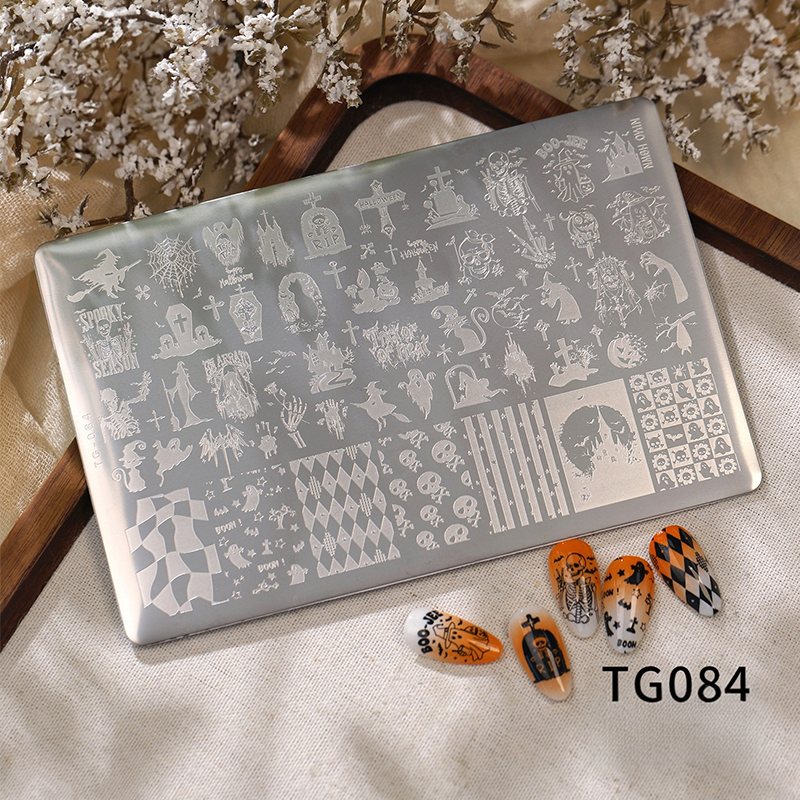 Halloween Stamping Plate -Halloween pattern collection Nail Art for DIY Manicure Salon Design Supplies Tools