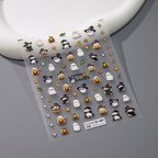 Halloween 3D Self-Adhesive Stickers - 3D Embossed Creepy Cute Spooky Kawaii Decals for Nail Art Decoration