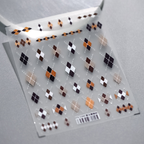 Plaid Ultra-thin Self-Adhesive Stickers - Maillard Color Collection for Fall & Winter Decals for Nail Art Decoration