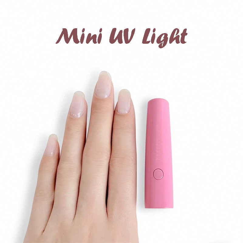UV Light For Beginner-Mini Handheld Portable Rechargeable Nail Lamp for Gel Fast Nail Extension Rhinestone Glue Decoration at Home Travel