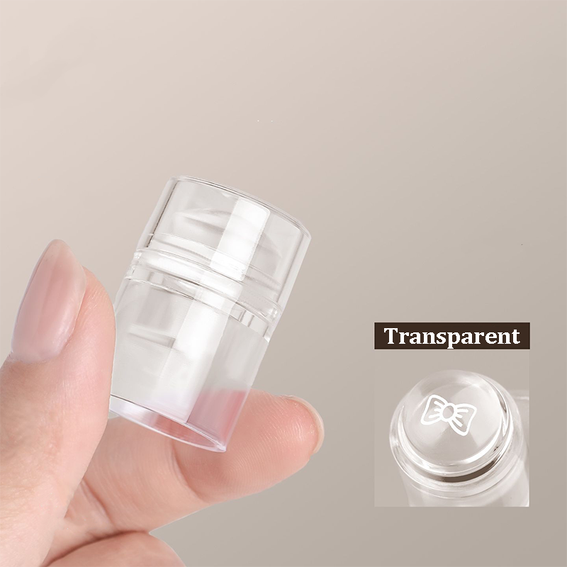 Mini Stamper for Beginner Professional - Low Tack Low Elastic Silicone Head with Cap, No Misplacement for Stamping DIY