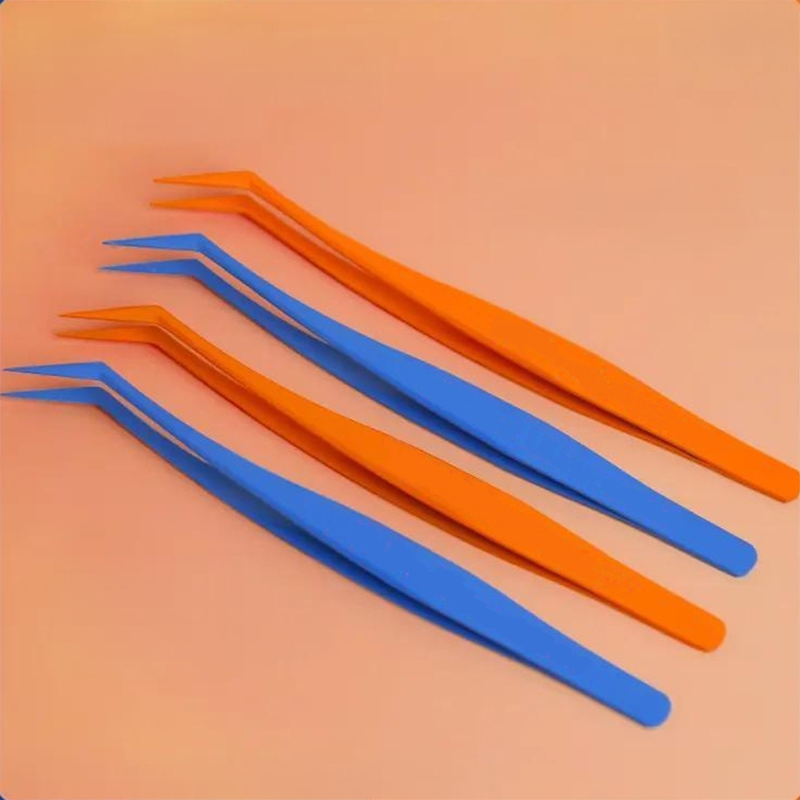 Curved Tip Tweezer - Anti-stick adhesive Anti-Static Nail Art Sticker Rhinestone Picker Tool for Craft DIY Nail