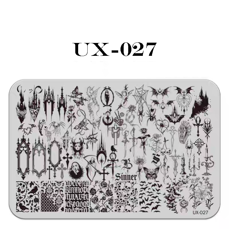 Halloween Stamping Plate -Halloween pattern collection Nail Art for DIY Manicure Salon Design Supplies Tools