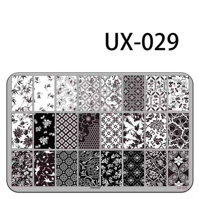 Floral Stamping Plate - Camellia Gardenia Orchid Iris Cute-style Nail Art for DIY Manicure Salon Design Supplies Tools