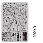 Plant Stamping Plate - Bamboo Monstera Cute Realistic style Nail Art for DIY Manicure Salon Design Supplies Tools
