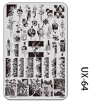 Floral Stamping Plate - Camellia Gardenia Orchid Iris Cute-style Nail Art for DIY Manicure Salon Design Supplies Tools