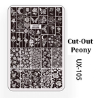 Floral Stamping Plate - Camellia Gardenia Orchid Iris Cute-style Nail Art for DIY Manicure Salon Design Supplies Tools