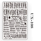 Lettering Stamping Plate - Gothic-style Fonts Nail Art for DIY Manicure Salon Design Supplies Tools