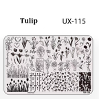 Floral Stamping Plate - Camellia Gardenia Orchid Iris Cute-style Nail Art for DIY Manicure Salon Design Supplies Tools