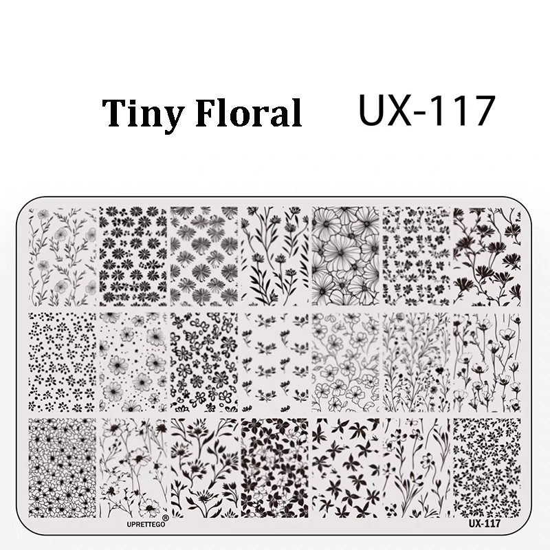 Floral Stamping Plate - Camellia Gardenia Orchid Iris Cute-style Nail Art for DIY Manicure Salon Design Supplies Tools
