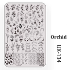 Floral Stamping Plate - Camellia Gardenia Orchid Iris Cute-style Nail Art for DIY Manicure Salon Design Supplies Tools