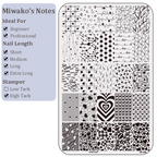 Heart Stamping Plate - Collage Cute Style Nail Art for DIY Manicure Salon Design Supplies Tools