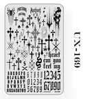 Cross Stamping Plate -Cross Nail Art for DIY Manicure Salon Design Supplies Tools
