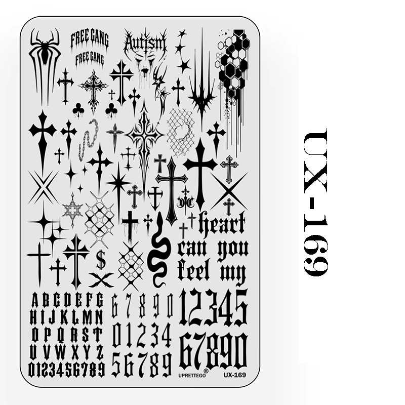 Cross Stamping Plate -Cross Nail Art for DIY Manicure Salon Design Supplies Tools