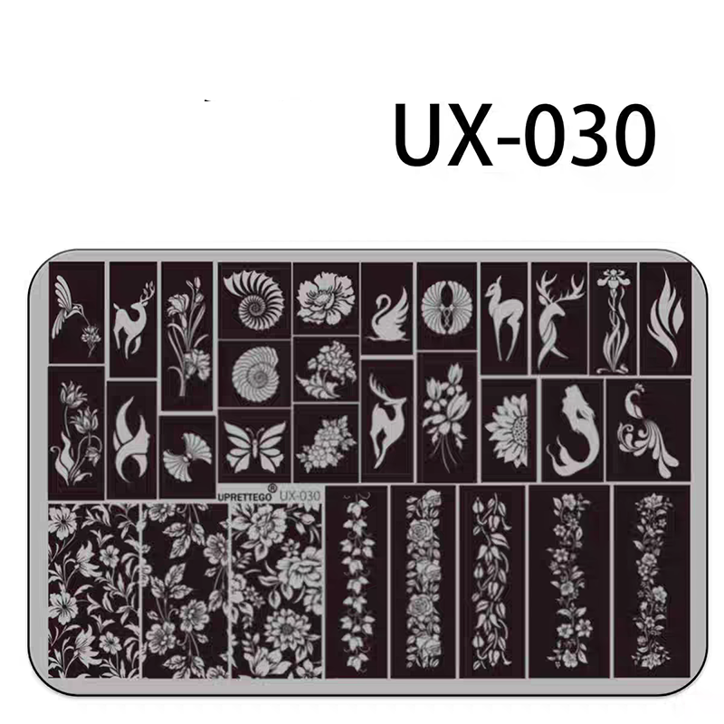 Floral Stamping Plate - Camellia Gardenia Orchid Iris Cute-style Nail Art for DIY Manicure Salon Design Supplies Tools