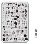 Floral Stamping Plate - Camellia Gardenia Orchid Iris Cute-style Nail Art for DIY Manicure Salon Design Supplies Tools