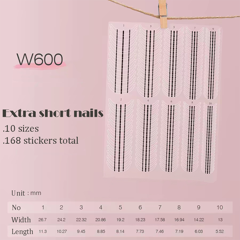 French Tips Stencils - French Tips Guide stickers Self-adhesive Reusable Gel Airbrush Nail Decals Templates Supplies Vinyl for beginners easy DIY Manicure