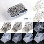 Floral Foil Transfer - 10 Rolls/1 Box Nail Art Decals for DIY Decorations Supplies Design