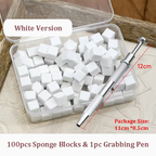 Nail Sponges For Beginner Professional- with Storage Box Grabbing Pen For Ombre Brush Gradient DIY Nail Art