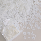 Halloween Sequins - Ultra-Thin Mix Skull Pumpkin Bat Ghost Cat Witch Design 3D Holographic Nail Art Glitter Supplies for Nails DIY Decorations