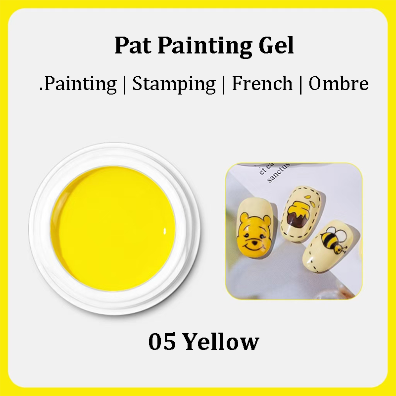 5g Stamping gel Pigmented Colors Ombre Pat Painting Gel for Gradient Effect with Sponge Stamping Nails Art