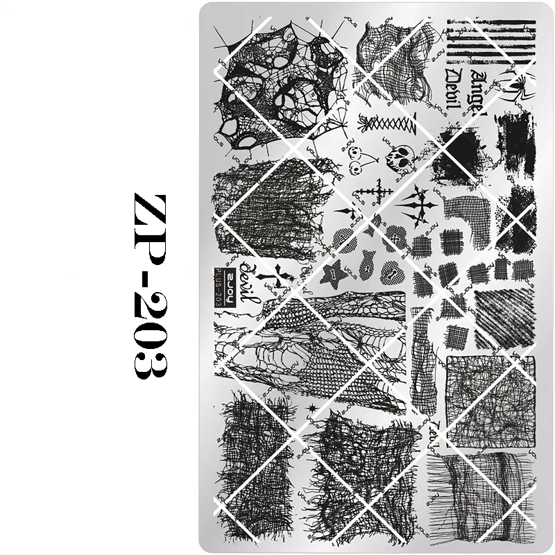 Background Stamping Plate - Gothic-style Background Nail Art for DIY Manicure Salon Design Supplies Tools