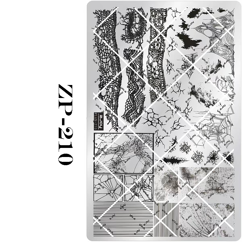 Background Stamping Plate - Gothic-style Background Nail Art for DIY Manicure Salon Design Supplies Tools