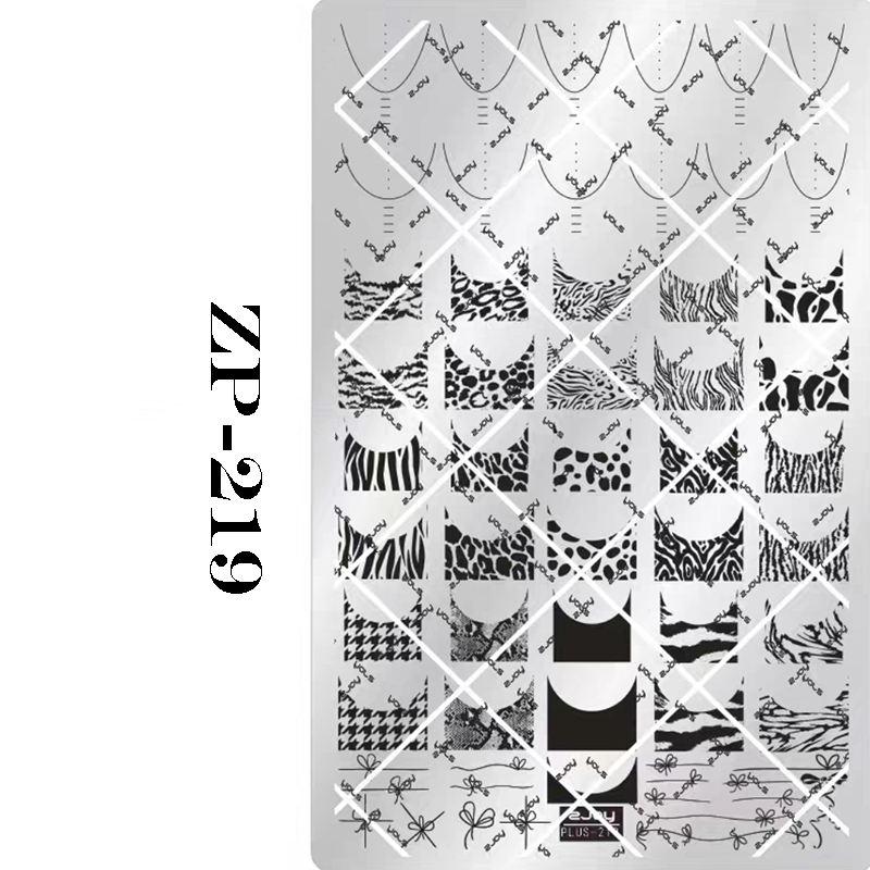 French Tip Stamping Plate - Deep Round Almond Nail Art for DIY Manicure Salon Design Supplies Tools