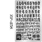 Lettering Stamping Plate - Gothic-style Fonts Nail Art for DIY Manicure Salon Design Supplies Tools