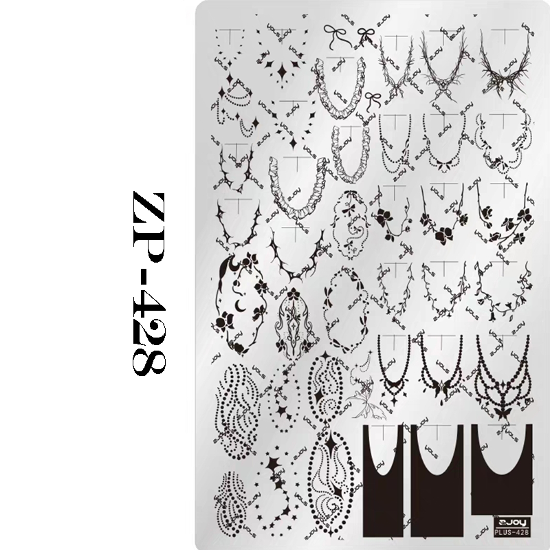 French Tip Stamping Plate - Deep Round Almond Nail Art for DIY Manicure Salon Design Supplies Tools