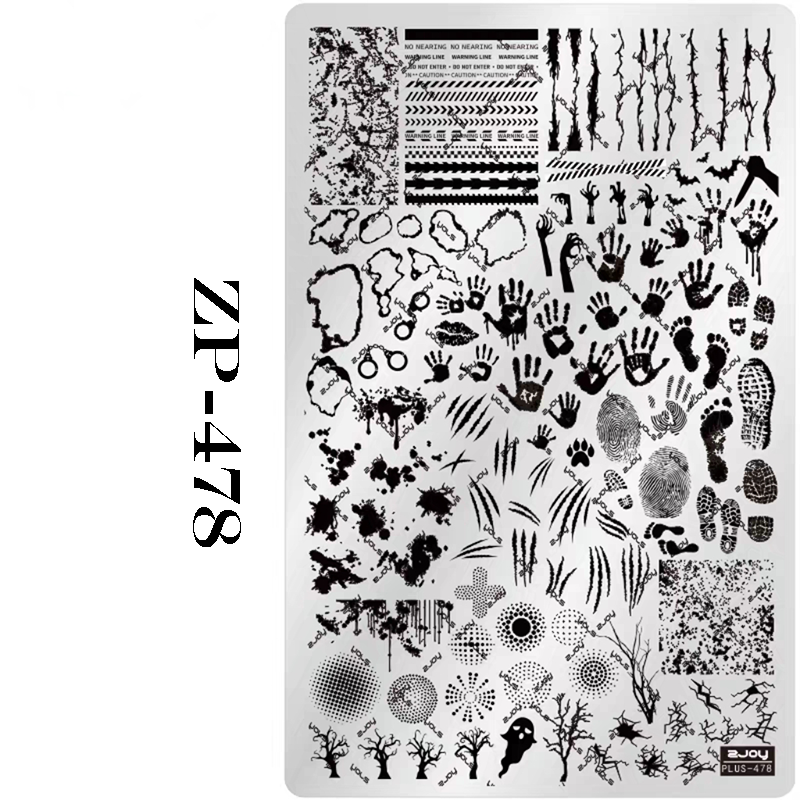 Halloween Stamping Plate -Halloween pattern collection Nail Art for DIY Manicure Salon Design Supplies Tools