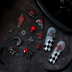 Halloween Alloy With Rhinestones Charm - 12-Grid Metallic Alloy Nail Accessories Easy-to-Apply for Creative Eye-Catching Manicures