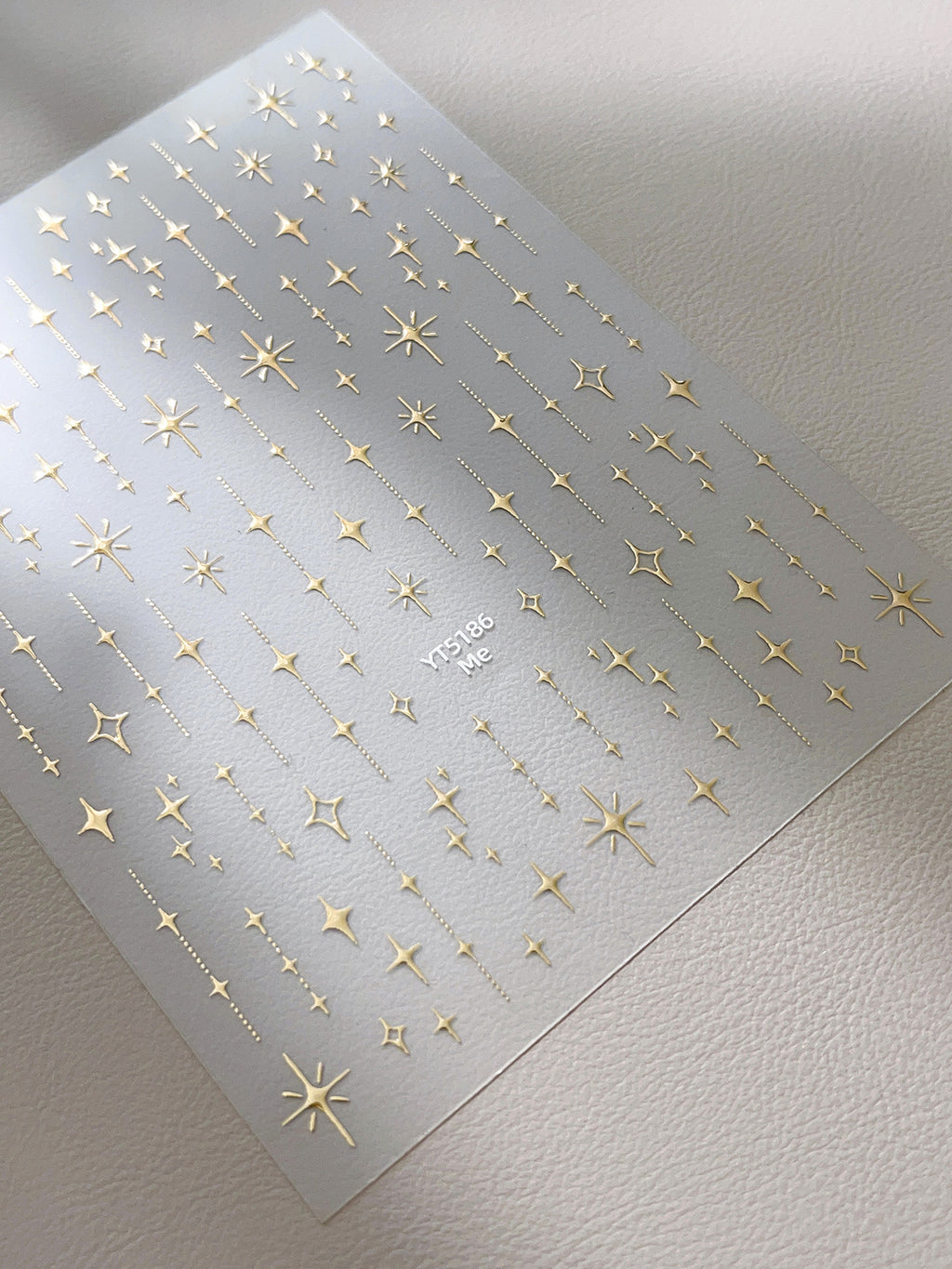 Cross Star Self-Adhesive Stickers - 3D  Ultra-thin Metallic Sheen Decals for Nail Art Decoration