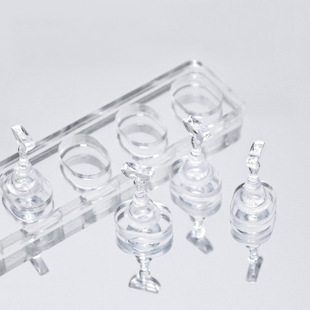 2pcs Acrylic Nail Stands -  False Nails Holder for Beginner Professional Painting Nails Practices Nail Art Kit Accessories, Clear