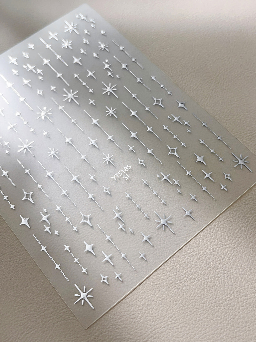 Cross Star Self-Adhesive Stickers - 3D  Ultra-thin Metallic Sheen Decals for Nail Art Decoration