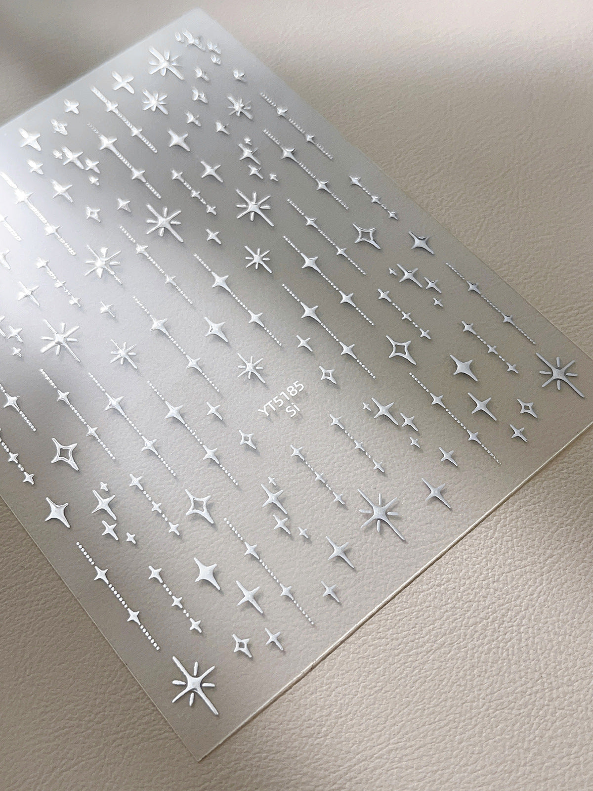 Cross Star Self-Adhesive Stickers - 3D  Ultra-thin Metallic Sheen Decals for Nail Art Decoration