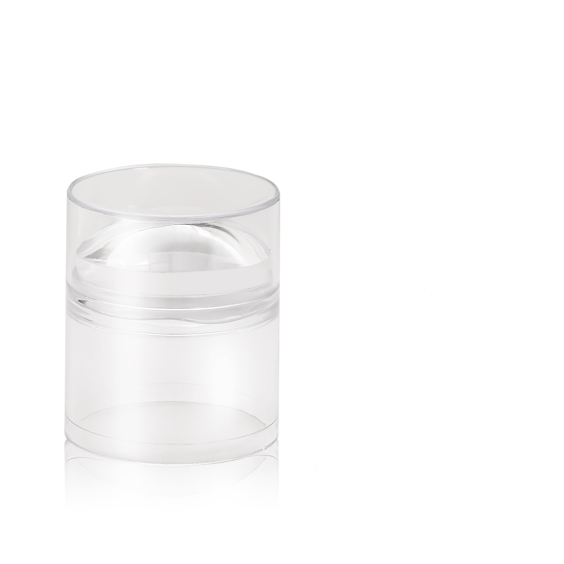 Stamper for Beginner - Low Tack Low Elastic 40mm Wider Lager Silicone with Cap, Transparent Visible Body, No Misplacement for Stamping DIY, French Tip