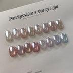 White Pearl Chrome Powder - Aurora Mermaid Chrome Nail Powder Magic Clear Pearlescent Mirror Effect Holographic Nail Glitter White Shimmer Glitter Pigment Dust for Nails Art Design
