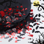 Halloween Sequins - Ultra-Thin Mix Skull Pumpkin Bat Ghost Cat Witch Design 3D Holographic Nail Art Glitter Supplies for Nails DIY Decorations