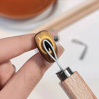 O-shaped Nail Magnet for Beginner Professional - Cosmic Black Pattern Designs Cat Eye Magnet Tool for Nail Art