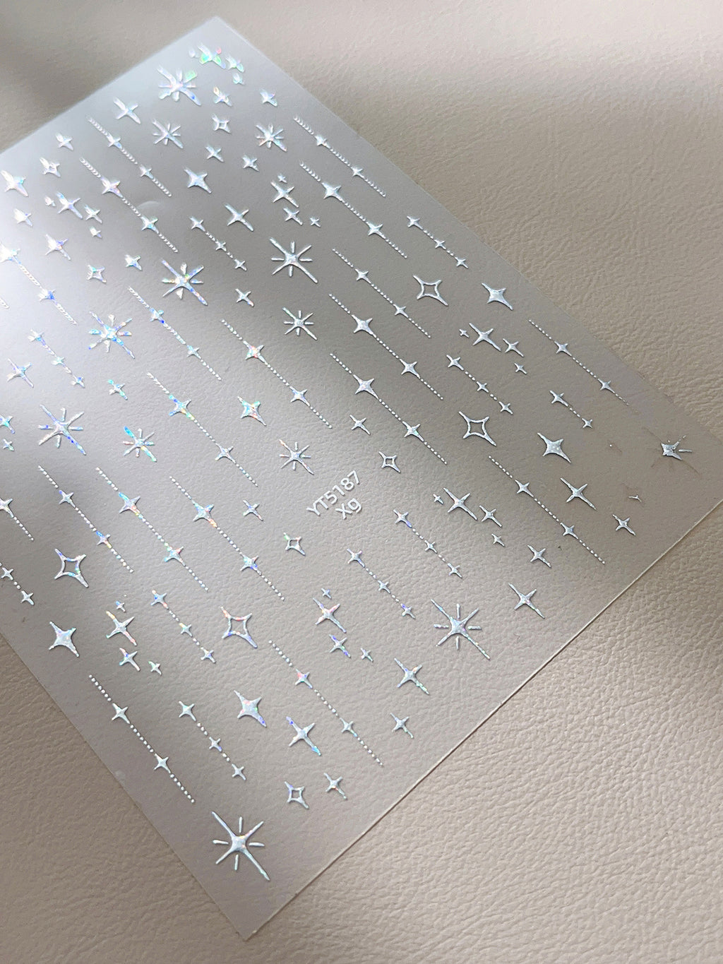 Cross Star Self-Adhesive Stickers - 3D  Ultra-thin Metallic Sheen Decals for Nail Art Decoration