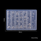 Christmas Silicone Mold - Deep Groove for 3D Nail Charm, Snowman Santa Reindeer Nail Art Sculpture Decoration Carving Templates for DIY Precise Pattern