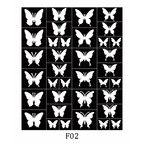 Butterfly Nail Stencils Stickers for Nail Art Hollow Nail Guides Decals Templates Supplies